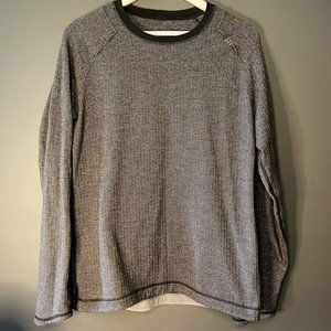 Lululemon Unisex Grey and Black Sweatshirt